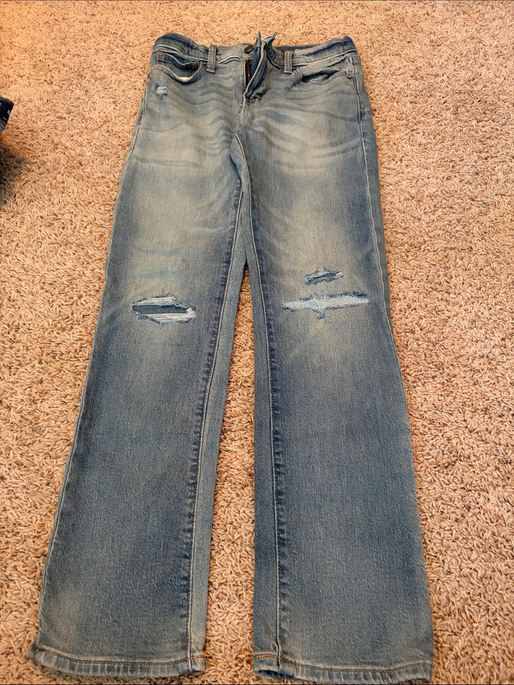 Old Navy Light Blue Distressed Flare Jeans